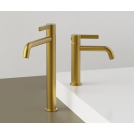 Robinet mélangeur de lavabo ICONIC sans déchets, tapis d'or