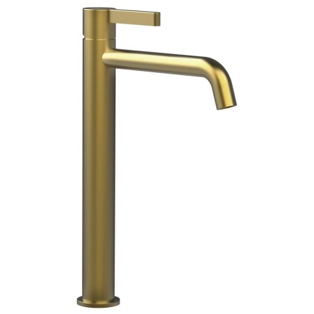 Robinet mélangeur de lavabo ICONIC, haut, sans déchets, tapis d'or