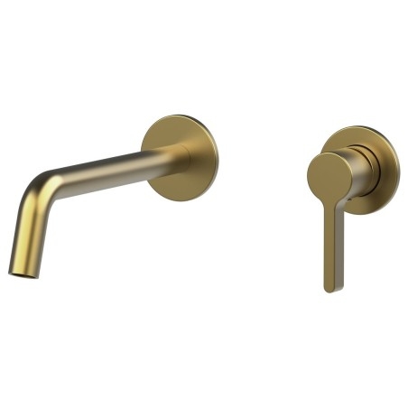 ICONIC dissimulé 2 trous robinet de mélangeur de lavabo, tapis d'or
