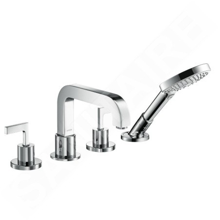 Axor Citterio - Mitigeur de baignoire, installation à 4 trous pour plage de carrelage, chrome 39454000
