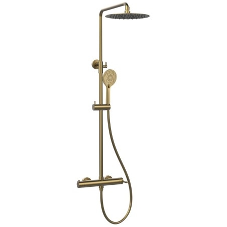 Colonne de douche ICONIC avec robinet de levier de mixeur, tapis d'or
