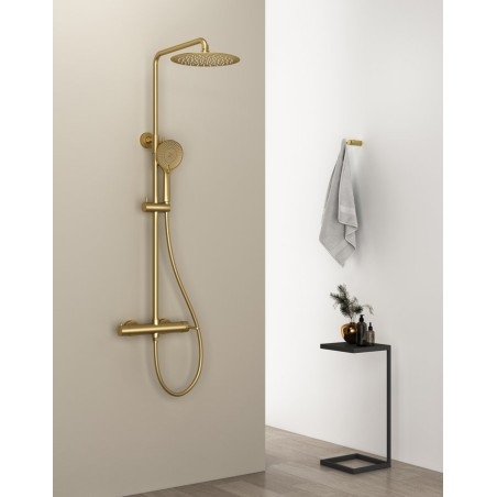 Colonne de douche ICONIC avec robinet de levier de mixeur, tapis d'or