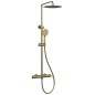 Colonne de douche ICONIC avec robinet de levier de mixeur, tapis d'or Colonne de douche ICONIC avec robinet de levier de mixeur, tapis d'or