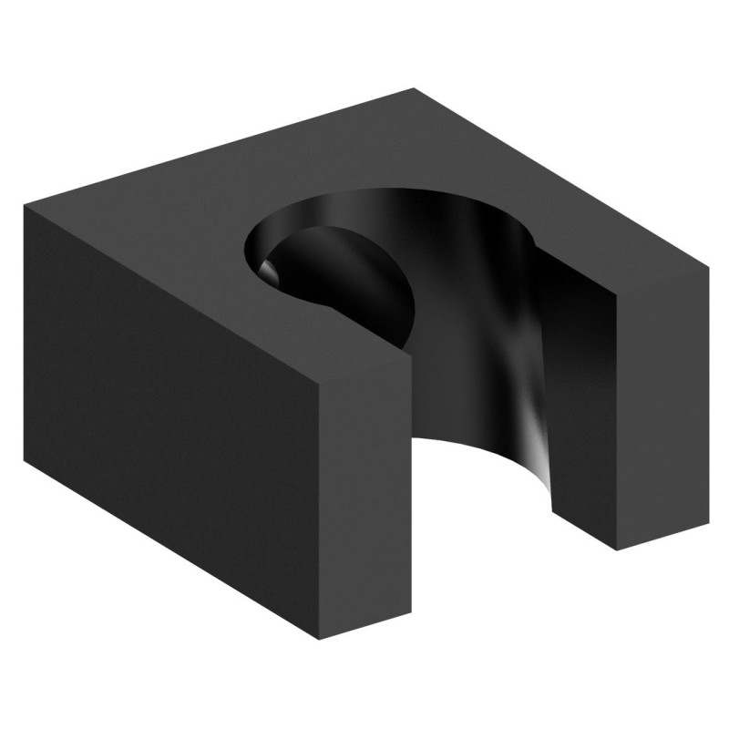 Porte douche, carré, fixe, noir mat