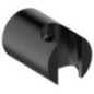 Porte douche, rond, fixe, noir mat