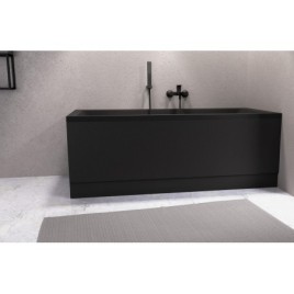 COUVERT face avant 180x52cm, noir mat, droite