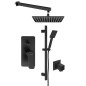 Douche cachée SPY avec mélangeur de levier, 2 prises, noir mat Douche cachée SPY avec mélangeur de levier, 2 prises, noir mat