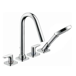 Axor Citterio M - Mitigeur de baignoire, installation à 4 trous pour plage de carrelage, chrome 34454000