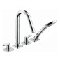 Axor Citterio M - Mitigeur de baignoire, installation à 4 trous pour plage de carrelage, chrome 34454000