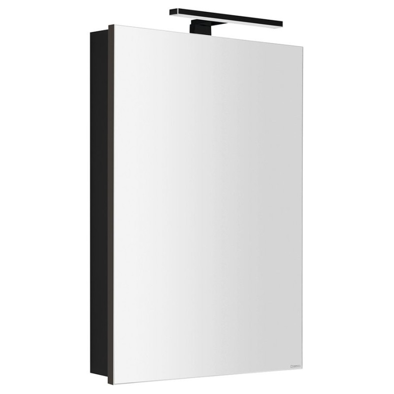 GRETA armoire miroir incl. Lumière LED, 50x70x14cm, noir mat GRETA armoire miroir incl. Lumière LED, 50x70x14cm, noir mat