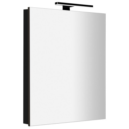 GRETA armoire miroir incl. Lumière LED, 60x70x14cm, noir mat