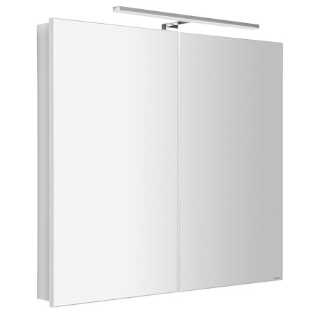 GRETA armoire miroir incl. Lumière LED, 81x70x14cm, blanc mat