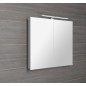 GRETA armoire miroir incl. Lumière LED, 81x70x14cm, blanc mat GRETA armoire miroir incl. Lumière LED, 81x70x14cm, blanc mat
