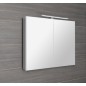 GRETA armoire miroir incl. Lumière LED, 101x70x14cm, blanc mat GRETA armoire miroir incl. Lumière LED, 101x70x14cm, blanc mat