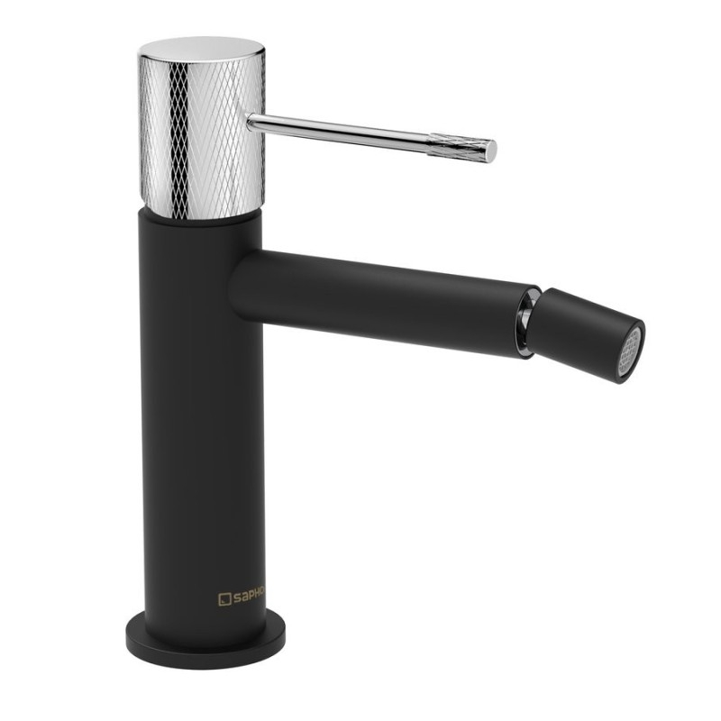 SOLARIS Bidete Mixer Tap sans Pop Up Waste, noir mat/chrome