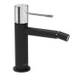 SOLARIS Bidete Mixer Tap sans Pop Up Waste, noir mat/chrome
