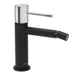 SOLARIS Bidete Mixer Tap sans Pop Up Waste, noir mat/chrome