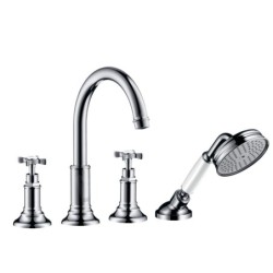 Axor Montreux - Mitigeur de baignoire, installation à 4 trous pour plage de carrelage, chrome 16544000