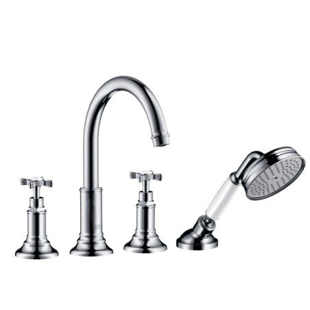 Axor Montreux - Mitigeur de baignoire, installation à 4 trous pour plage de carrelage, chrome 16544000