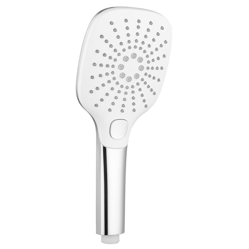 Douche de massage à la main avec bouton, 3 fonctions, 109x109mm, ABS/chrome Douche de massage à la main avec bouton, 3 fonctions, 109x109mm, ABS/chrome