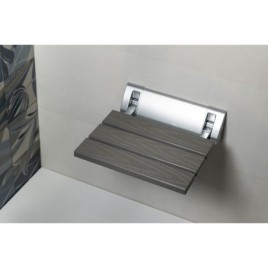 RAVO Siège douche pliant 32x32,5cm, WPC, gris