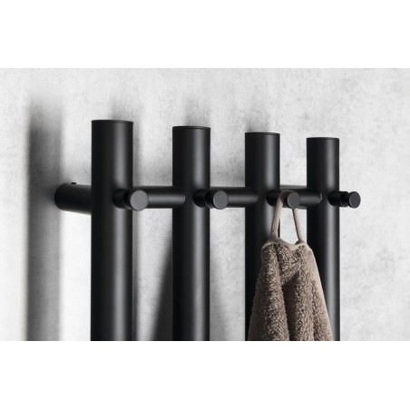 Radiateur de serviette électrique PAPINADO, 263x1200mm, 85 W, noir mat