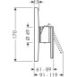 Axor Starck - Mitigeur de douche encastrable, chrome 10616000 Axor Starck - Mitigeur de douche encastrable, chrome 10616000