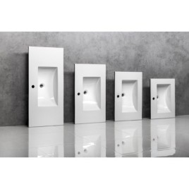 Vasque en céramique SLIM, meuble, 80x46cm, blanc