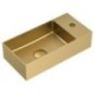 AURUM lavabo en acier inoxydable, 36,5x18cm, y compris drain, gauche/droite, tapis d'or AURUM lavabo en acier inoxydable, 36,5x18cm, y compris drain, gauche/droite, tapis d'or