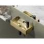 AURUM lavabo en acier inoxydable, 36,5x18cm, y compris drain, gauche/droite, tapis d'or AURUM lavabo en acier inoxydable, 36,5x18cm, y compris drain, gauche/droite, tapis d'or
