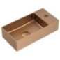 AURUM lavabo en acier inoxydable, 36,5x18cm, y compris drain, gauche/droite, or en cuivre AURUM lavabo en acier inoxydable, 36,5x18cm, y compris drain, gauche/droite, or en cuivre