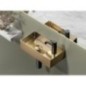 AURUM lavabo en acier inoxydable, 36,5x18cm, y compris drain, gauche/droite, or en cuivre AURUM lavabo en acier inoxydable, 36,5x18cm, y compris drain, gauche/droite, or en cuivre