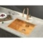ZENITH lavabo en acier inoxydable 60x45cm, laiton