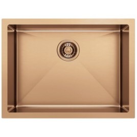 ZENITH lavabo en acier inoxydable 60x45cm, laiton