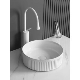 PICOBELLO compteur top céramique lavabo dia. 37cm, blanc