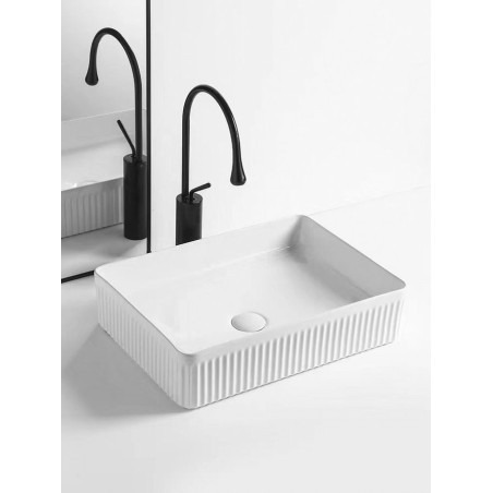 PICOBELLO comptoir lavabo en céramique 50x34cm, blanc