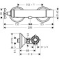 Axor Montreux - Thermostat de douche mural, chrome 16261000
