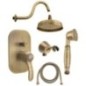 KIRKÉ Douche en béton Set avec un seul levier Mixer Tap, 2 Outlets, chrome KIRKÉ Douche en béton Set avec un seul levier Mixer Tap, 2 Outlets, chrome