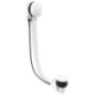 Pop Up Pop Bath Filler Waste (L) 600mm, Plug 72mm, blanc