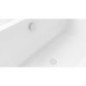 Pop Up Pop Bath Filler Waste (L) 600mm, Plug 72mm, blanc