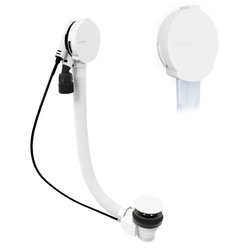 Déchets de douche (L) 600mm, Plug 72mm, blanc