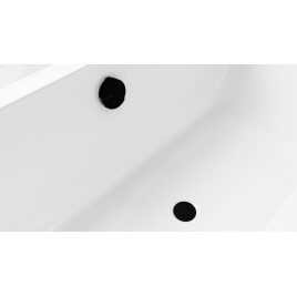 Pop Up Bath Filler Waste (L) 800mm, Plug 72mm, noir mat