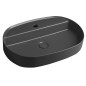 INFINITY OVAL Countertop Washbasin, 60x40cm, antracit