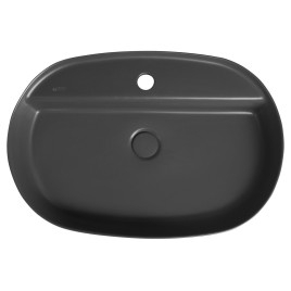 INFINITY OVAL Countertop Washbasin, 60x40cm, antracit