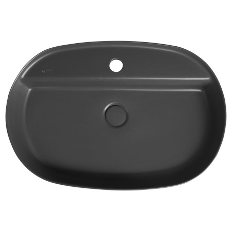 INFINITY OVAL Countertop Washbasin, 60x40cm, antracit