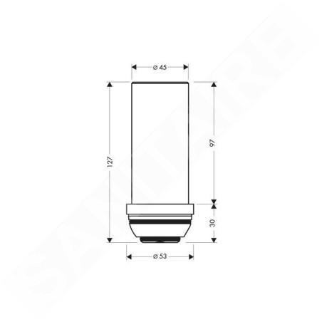 Axor Accessoires - Rallonge de tuyau verticale 60 mm, chrome 97686000