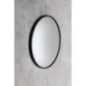 NOTION SLIM Miroir encadré, rond, ø 50cm, noir mat