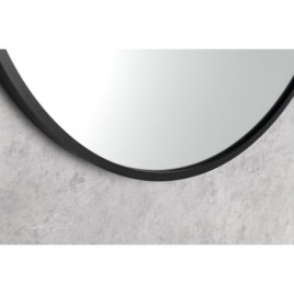 NOTION SLIM Miroir encadré, rond, ø 50cm, noir mat