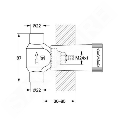 Grohe Accessoires - Partie inférieure de la soupape encastrée 29804000