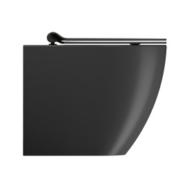 PURA WC pan, Swirlflush, 36x55cm, S-trap/P-trap, noir dual-matt
